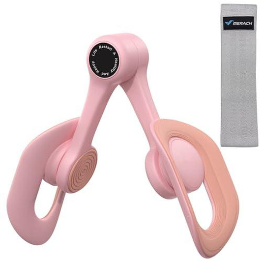 Merach Thigh Trainer - Home Fitness Equipment for Inner Thighs, Legs, and Arms with Optional Versions: Standard, Strap, Smart Counter (Blue)